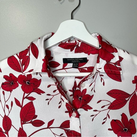 Banana Republic Dillon Shirt Long Sleeve Button Down Floral Print - Picture 3 of 8